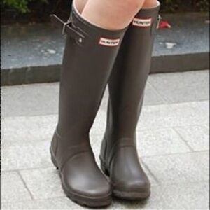 Vintage Scotland Hunter Original Tall Rain Boot Brown Hot Fudge 35 US 5